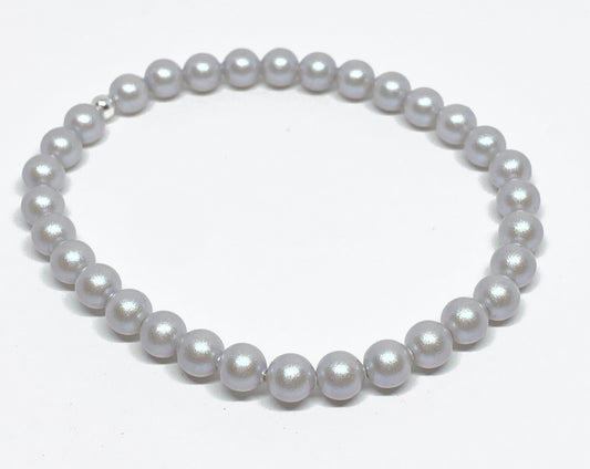 Swarovski Pearl Accent Bead Bracelet in Iridescent Dove Gray