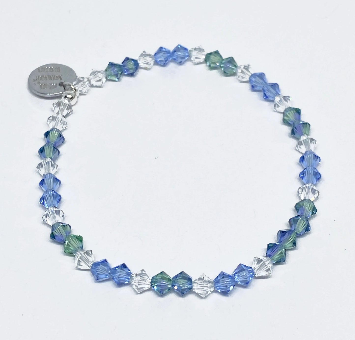 Swarovski Crystal Accent Bracelet in Light Sapphire and Chrysolite