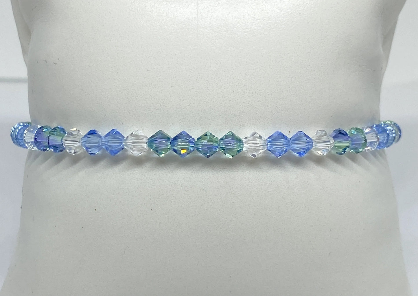Swarovski Crystal Accent Bracelet in Light Sapphire and Chrysolite