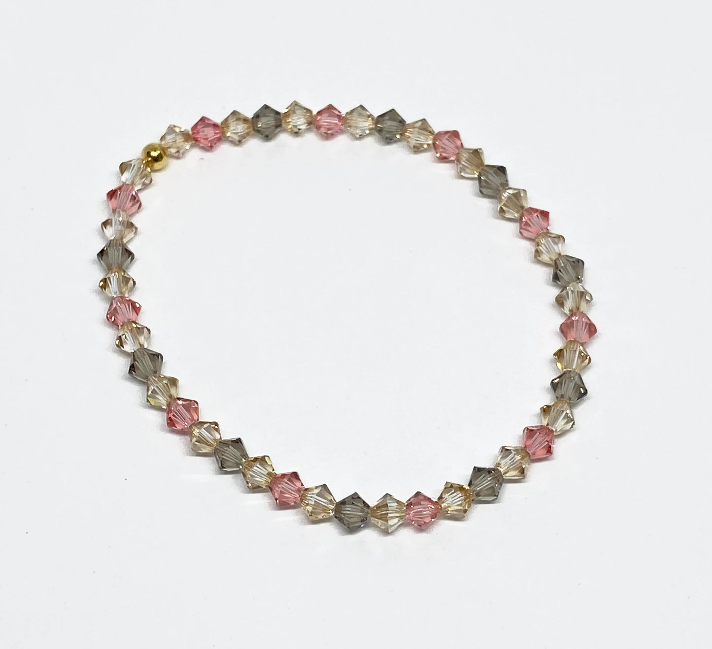Swarovski Crystal Stretch Accent Bracelet in Rose Peach