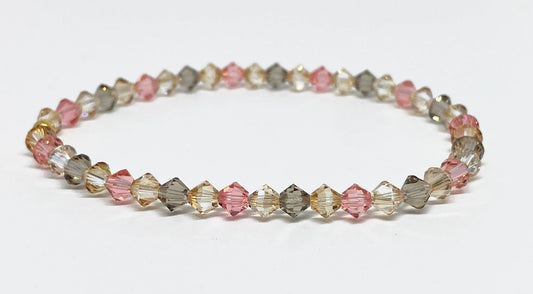 Swarovski Crystal Stretch Accent Bracelet in Rose Peach