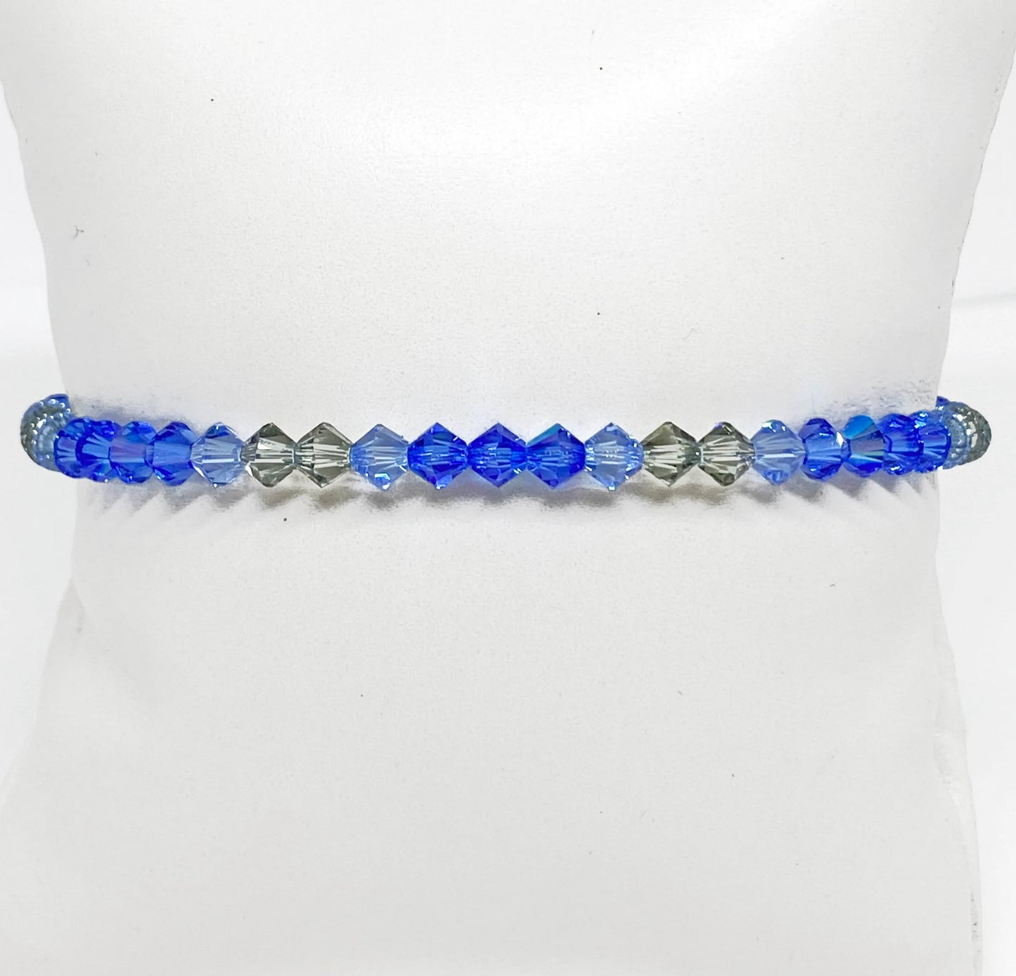 Swarovski Crystal Beaded Bracelet in Sapphire Shimmer