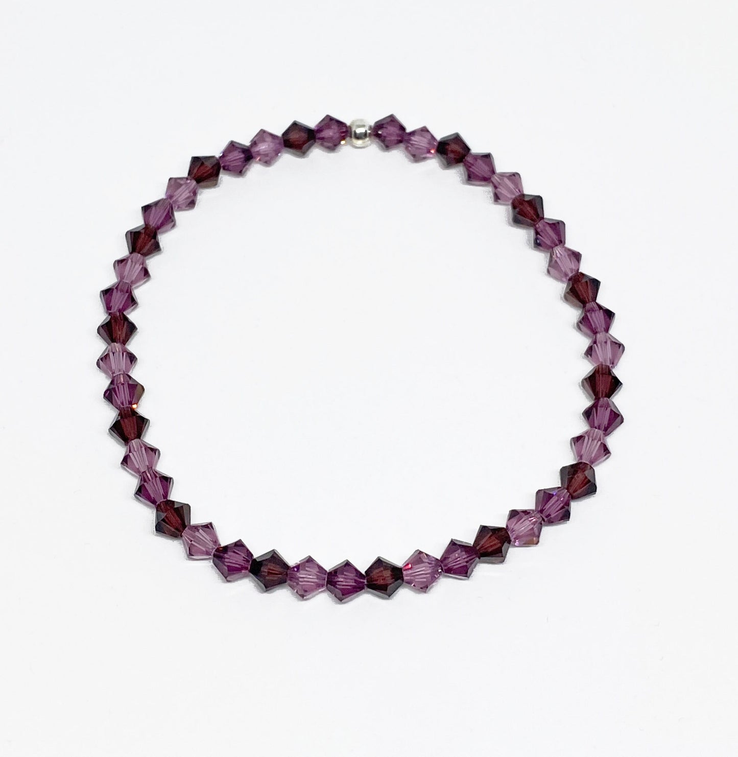Swarovski Crystal Accent Bracelet Purple Passion - with Burgundy, Iris, and Amethyst Swarovski Crystals