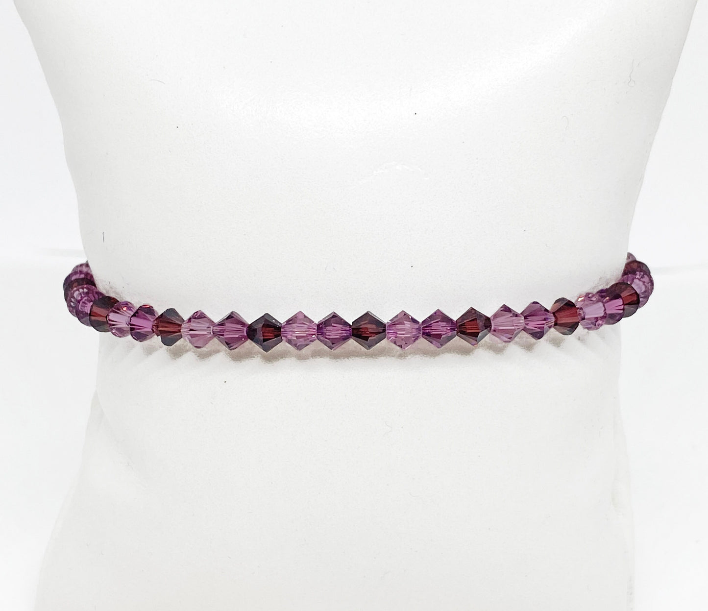 Swarovski Crystal Accent Bracelet Purple Passion - with Burgundy, Iris, and Amethyst Swarovski Crystals
