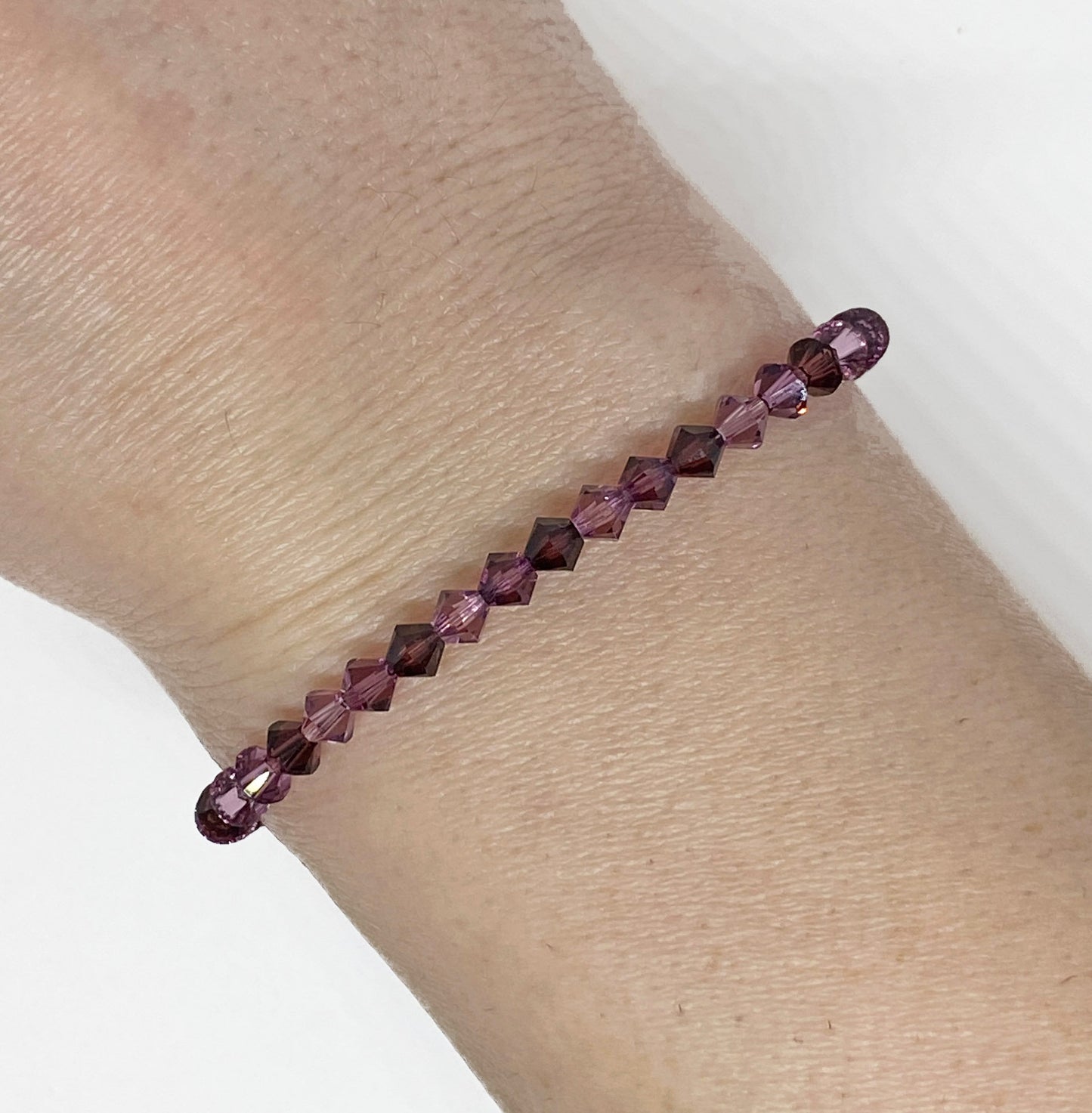 Swarovski Crystal Accent Bracelet Purple Passion - with Burgundy, Iris, and Amethyst Swarovski Crystals