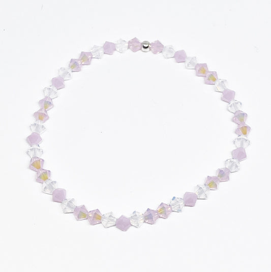 Swarovski Crystal Bracelet in Cupid's Crush - with Rose Water Opal Shimmer, White Opal, and Rose Alabaster Swarovski Crystals