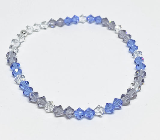 Swarovski Crystal Accent Bracelet in Purple Alexandrite, Smoky Mauve, and Crystal Clear