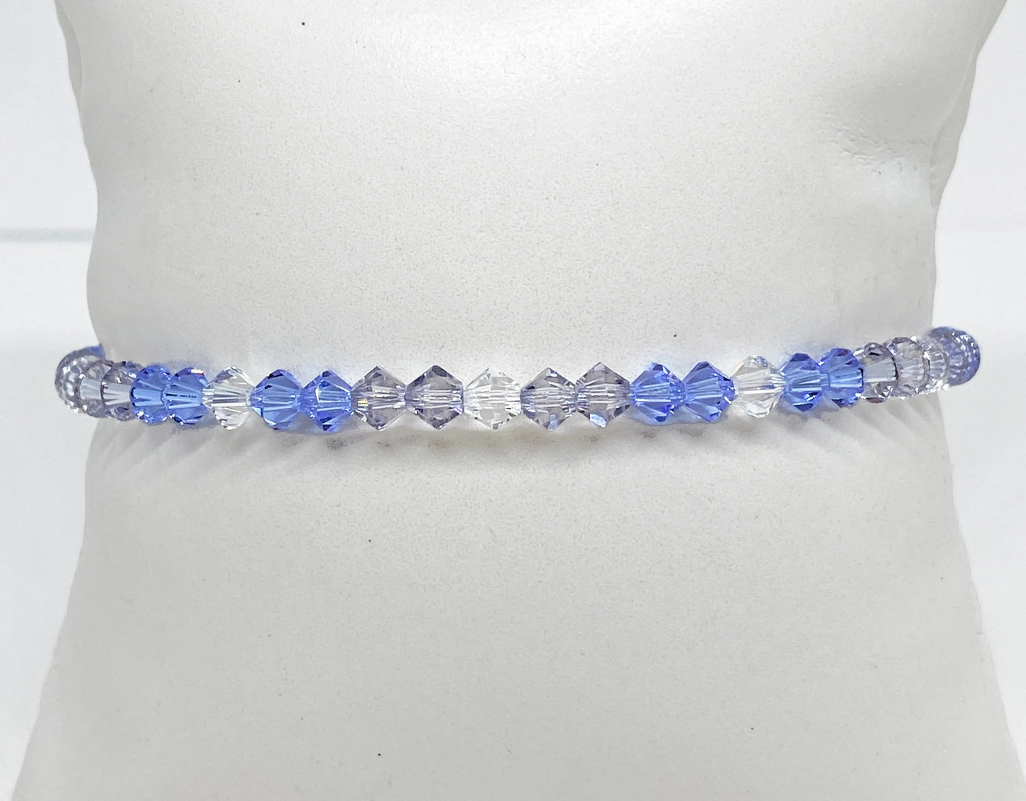 Swarovski Crystal Accent Bracelet in Purple Alexandrite, Smoky Mauve, and Crystal Clear