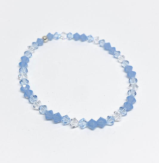 Swarovski Crystal Accent Bracelet in Light Blue Opal