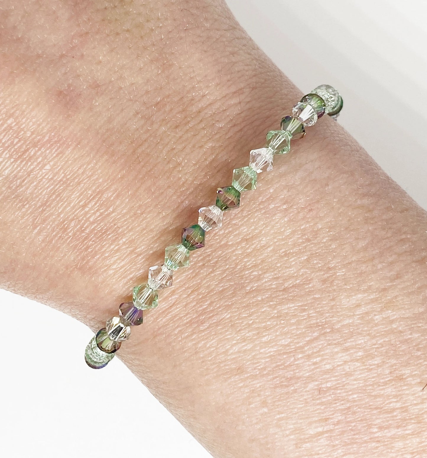 Swarovski Crystal Accent Bracelet in Chrysolite Shine - Paradise Shine and Chrysolite