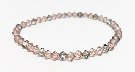 Swarovski Crystal Accent Bracelet in Vintage Satin - with Vintage Rose and Satin Swarovski Crystals