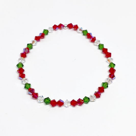Swarovski Crystal Stretch Accent Bracelet in Strawberry Field