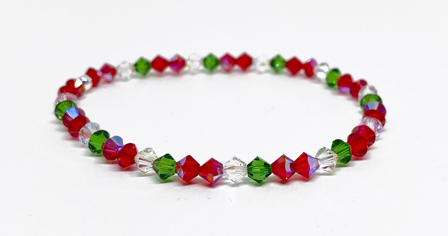 Swarovski Crystal Stretch Accent Bracelet in Strawberry Field