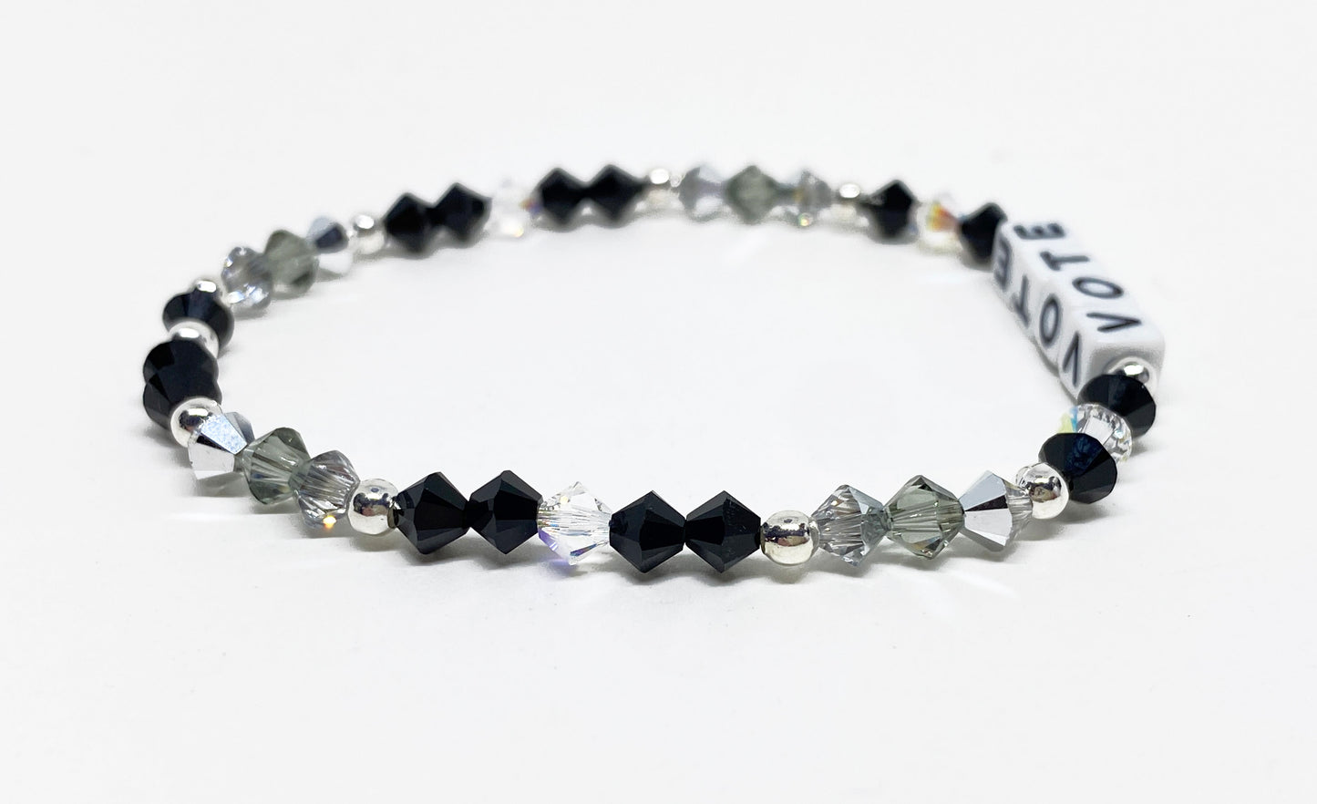 VOTE Swarovski Crystal Stretch Accent Bracelet - For Voting Awareness