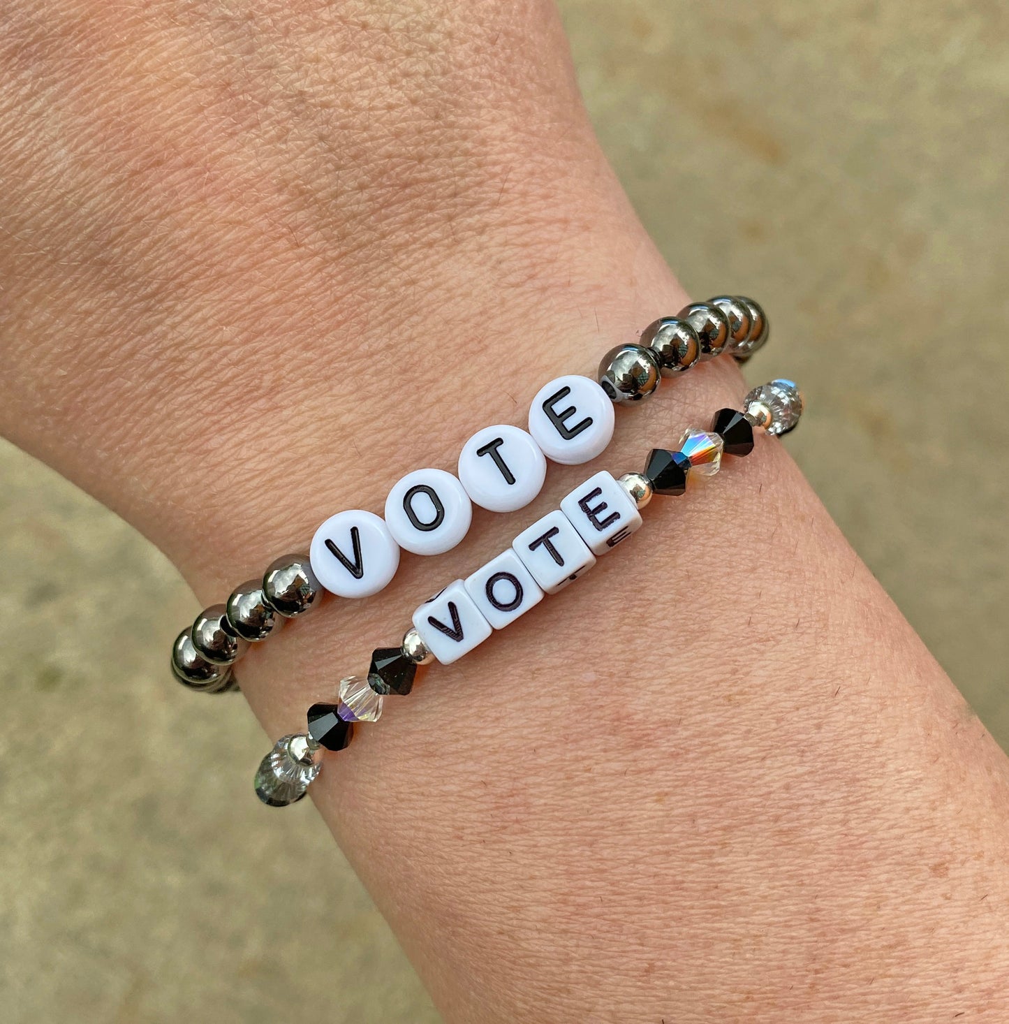 VOTE Swarovski Crystal Stretch Accent Bracelet - For Voting Awareness
