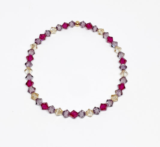 Swarovski Crystal Stretch Accent Bracelet in Bordeaux