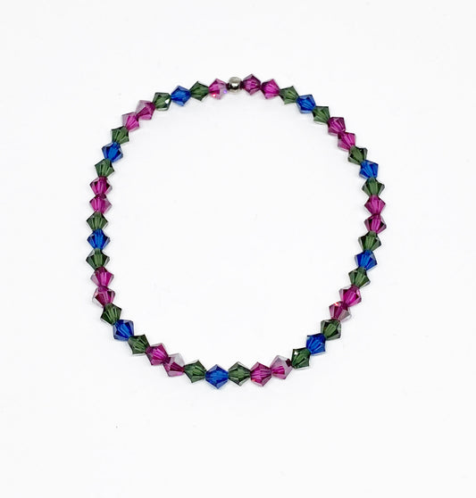 Swarovski Crystal Stretch Accent Bracelet in Midnight Majesty