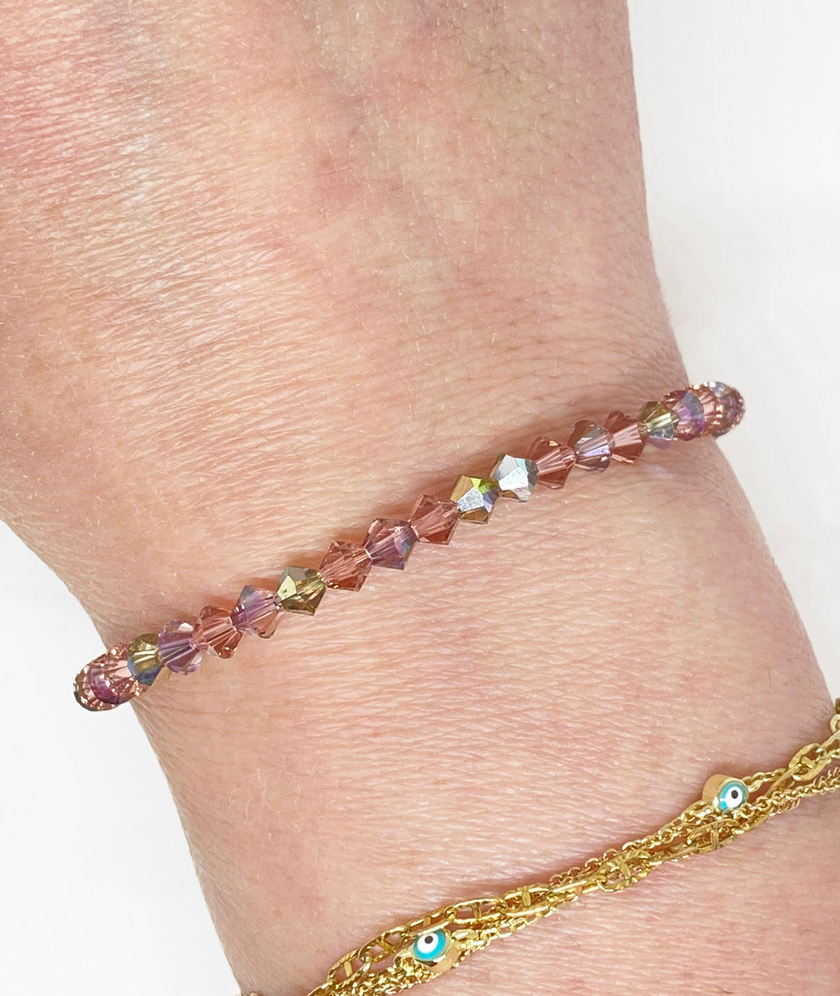 Swarovski Crystal Stretch Accent Bracelet in Dusky Bloom