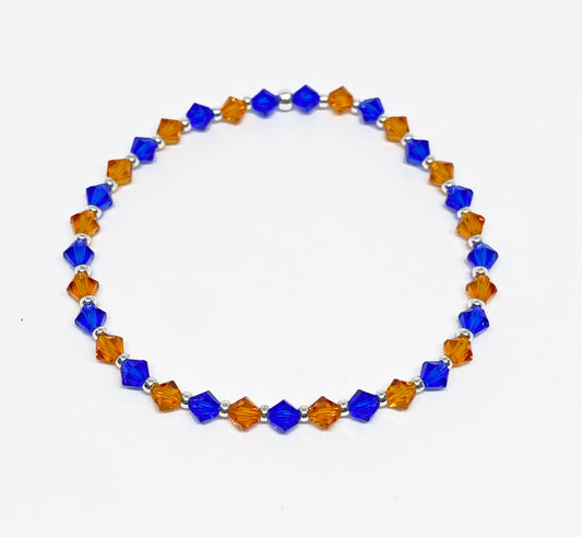 NY KNICKS Inspired Swarovski Crystal Stretch Accent Bracelet in Manhattan Lights