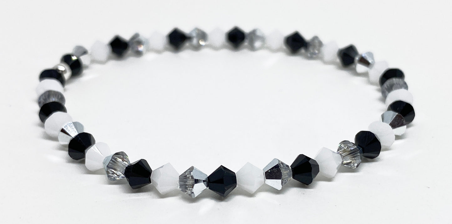 Halloween Swarovski Crystal Beaded Stretch Bracelet in Cursed Twilight