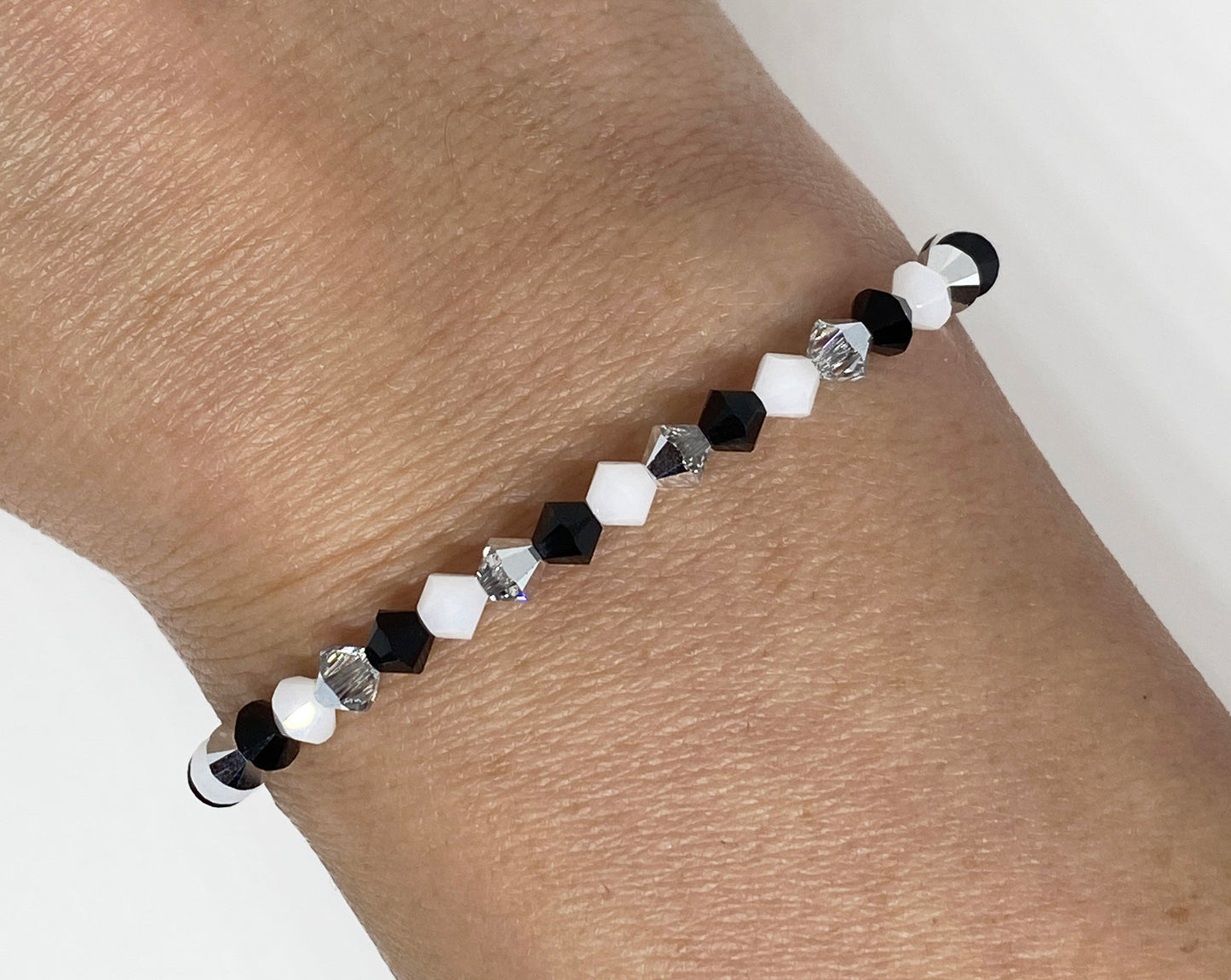 Halloween Swarovski Crystal Beaded Stretch Bracelet in Cursed Twilight