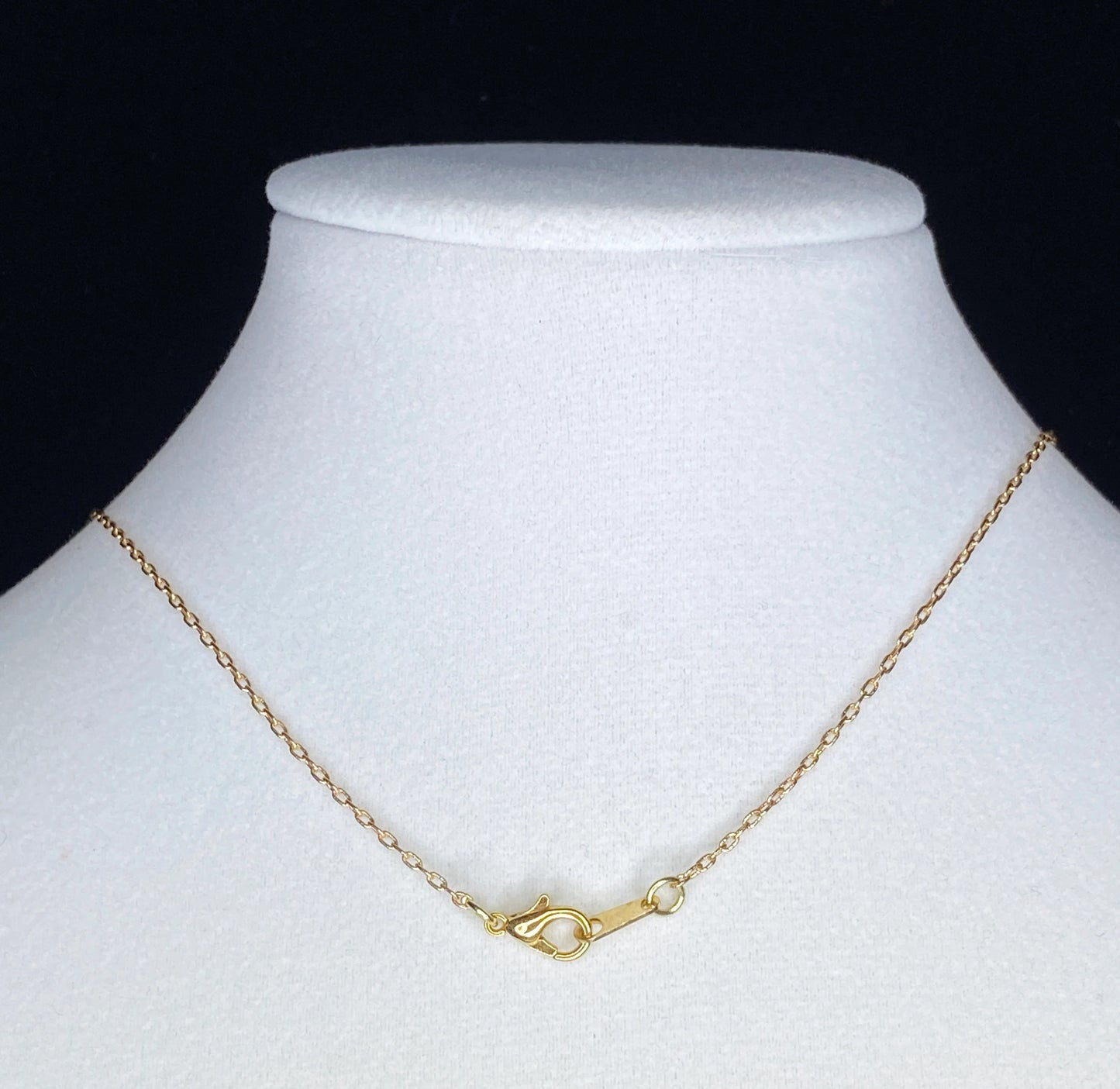 Swarovski Crystal Petite Teardrop Gold Pendant Necklace in Light Turquoise