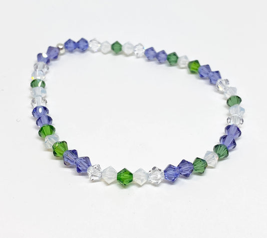 Swarovski Crystal Limited Edition Charity Beaded Bracelet in Harmony for International Womens Day, Womens Rights, Womens Equality