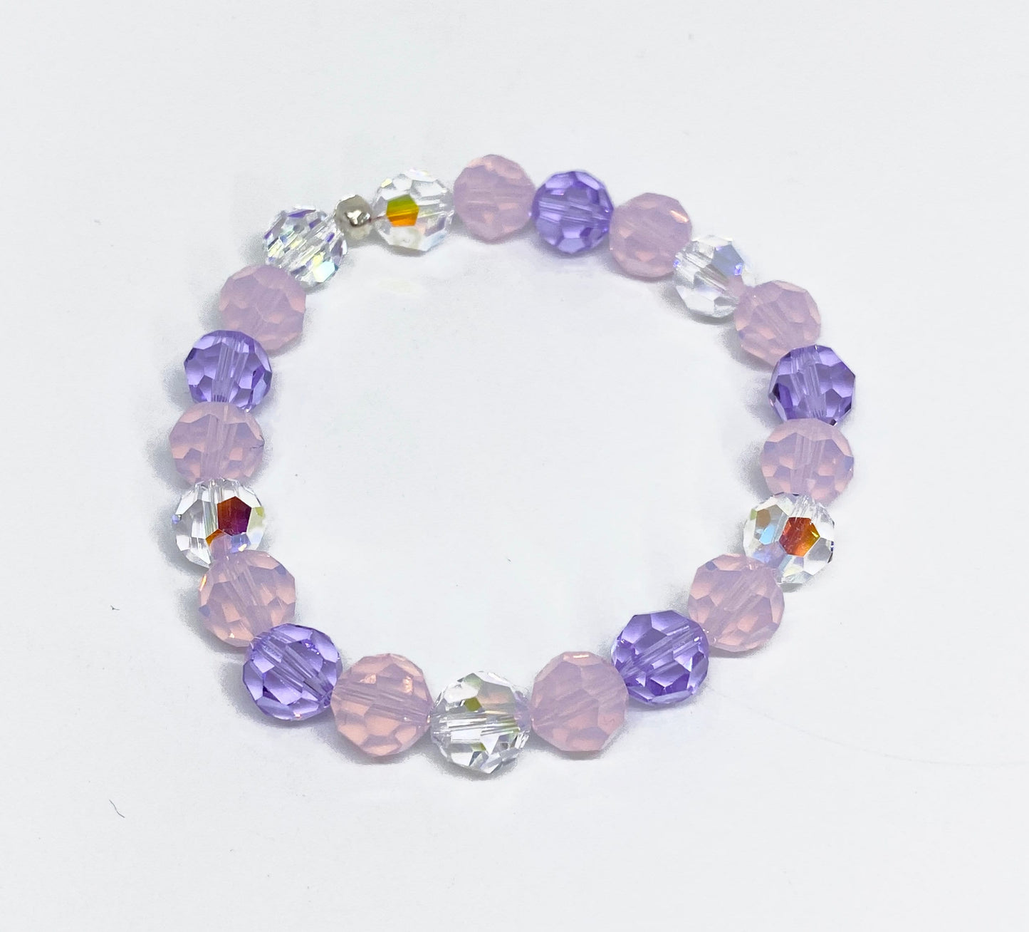 Swarovski Crystal Stretch 8mm Accent Bracelet in Light Pastels