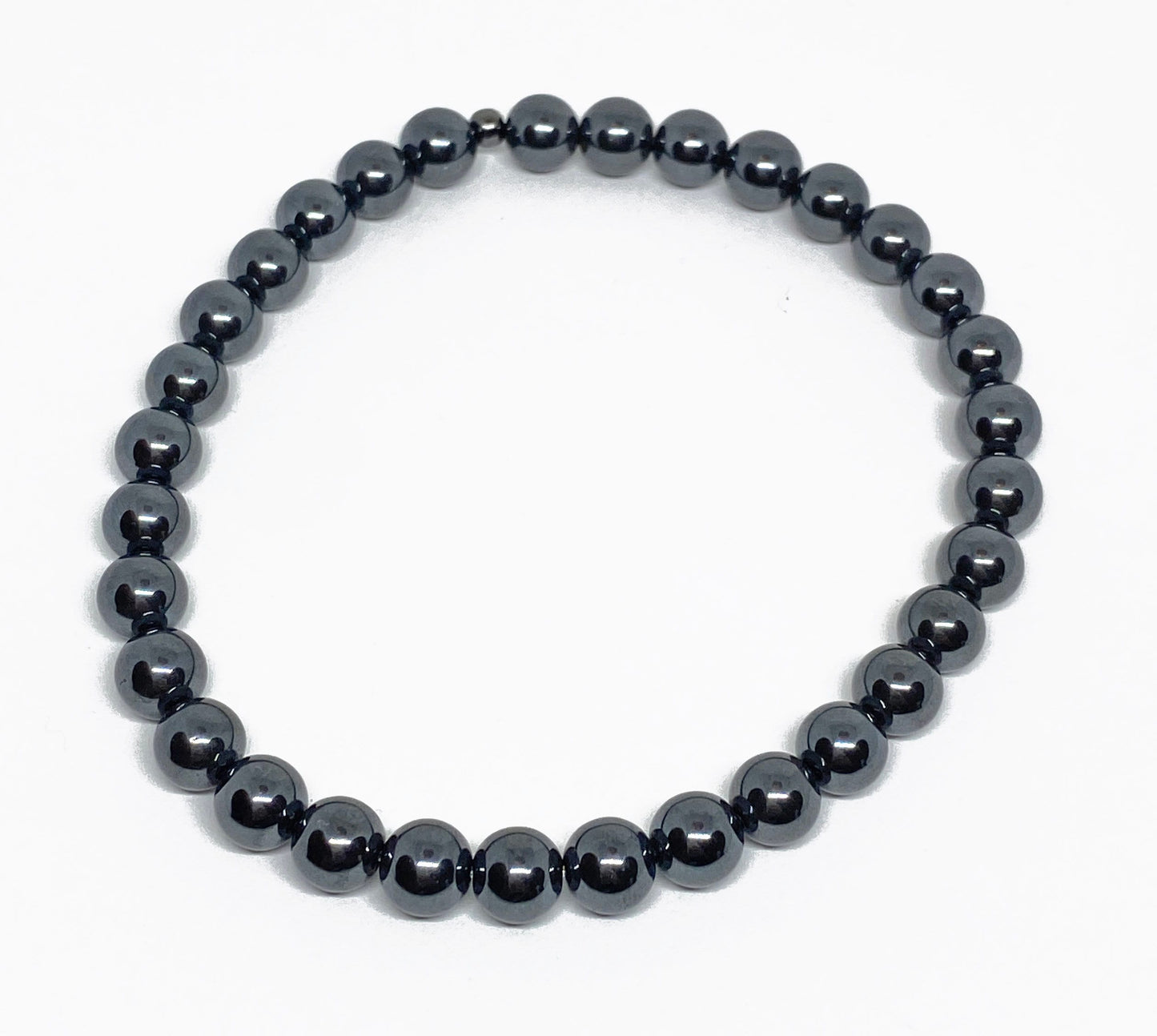 Mens Hematite Bead Bracelet