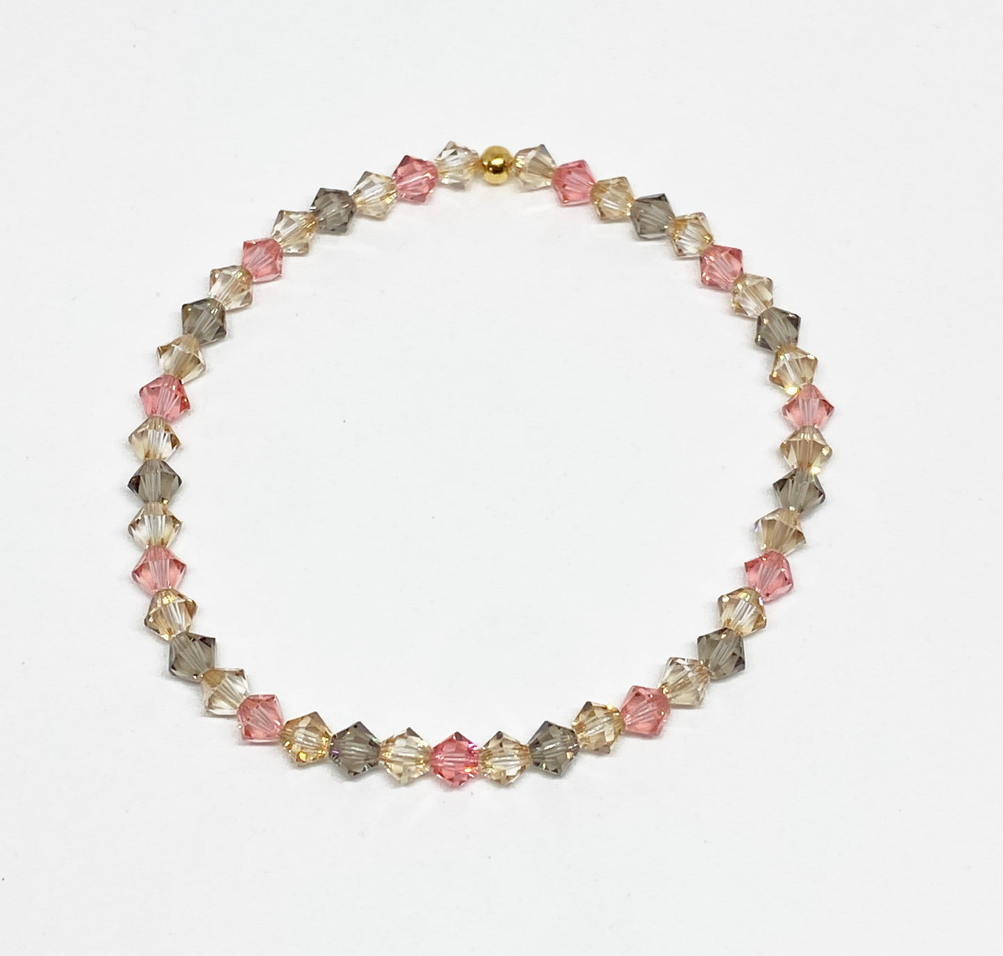 Swarovski Crystal Stretch Accent Bracelet in Rose Peach
