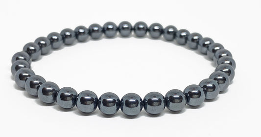 Mens Hematite Bead Bracelet