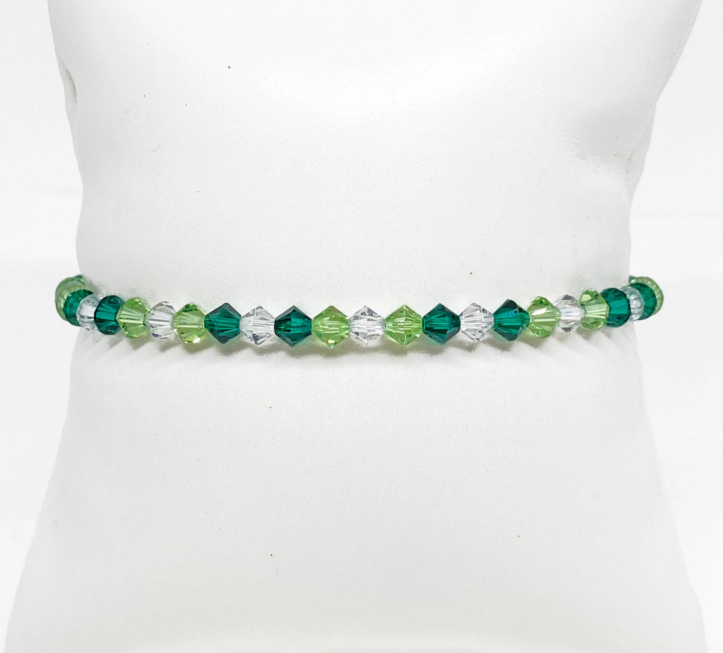 Swarovski Crystal Stretch Bracelet in Luck of the Irish - Perfect for St. Patrick's Day