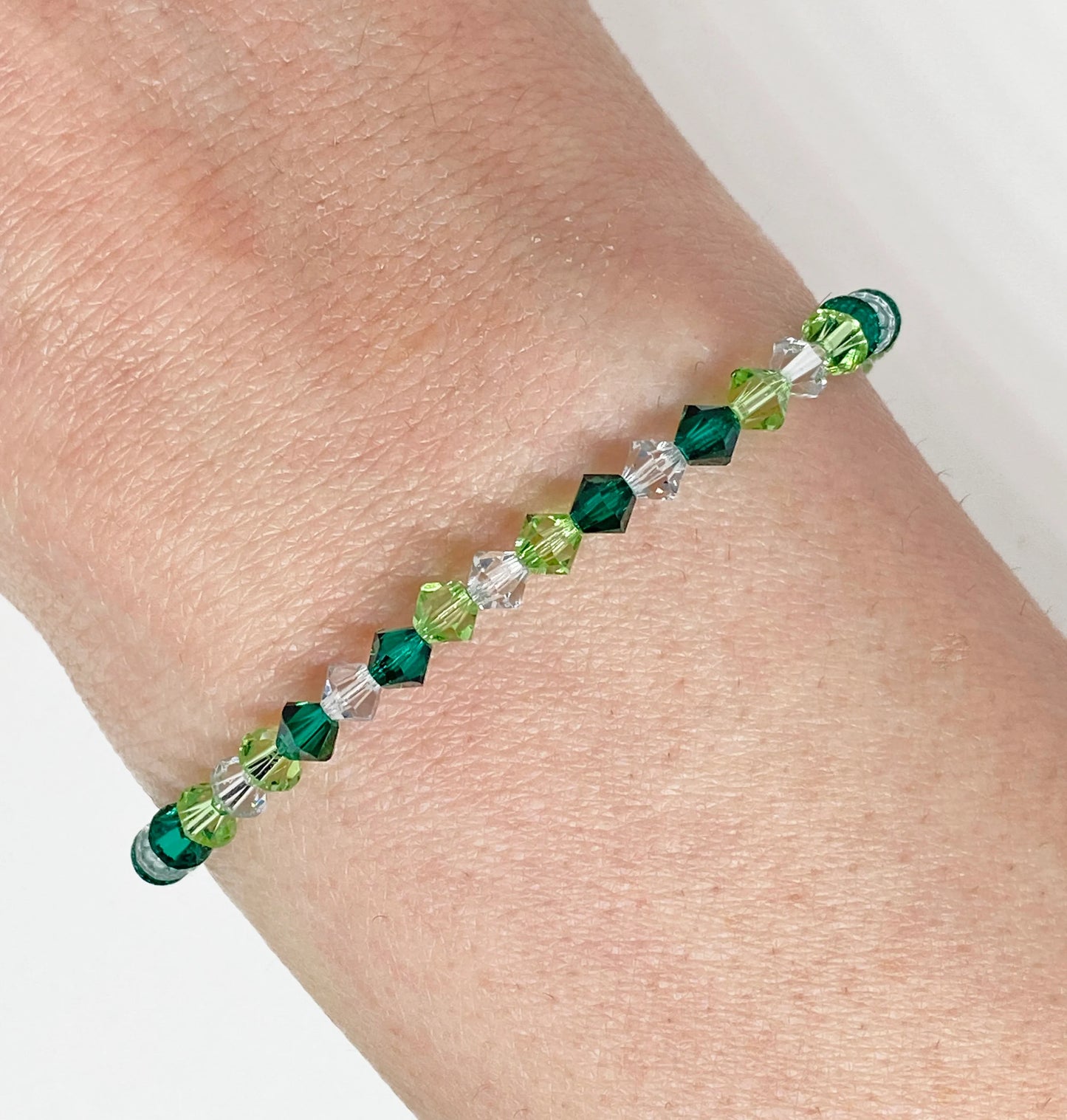 Swarovski Crystal Stretch Bracelet in Luck of the Irish - Perfect for St. Patrick's Day