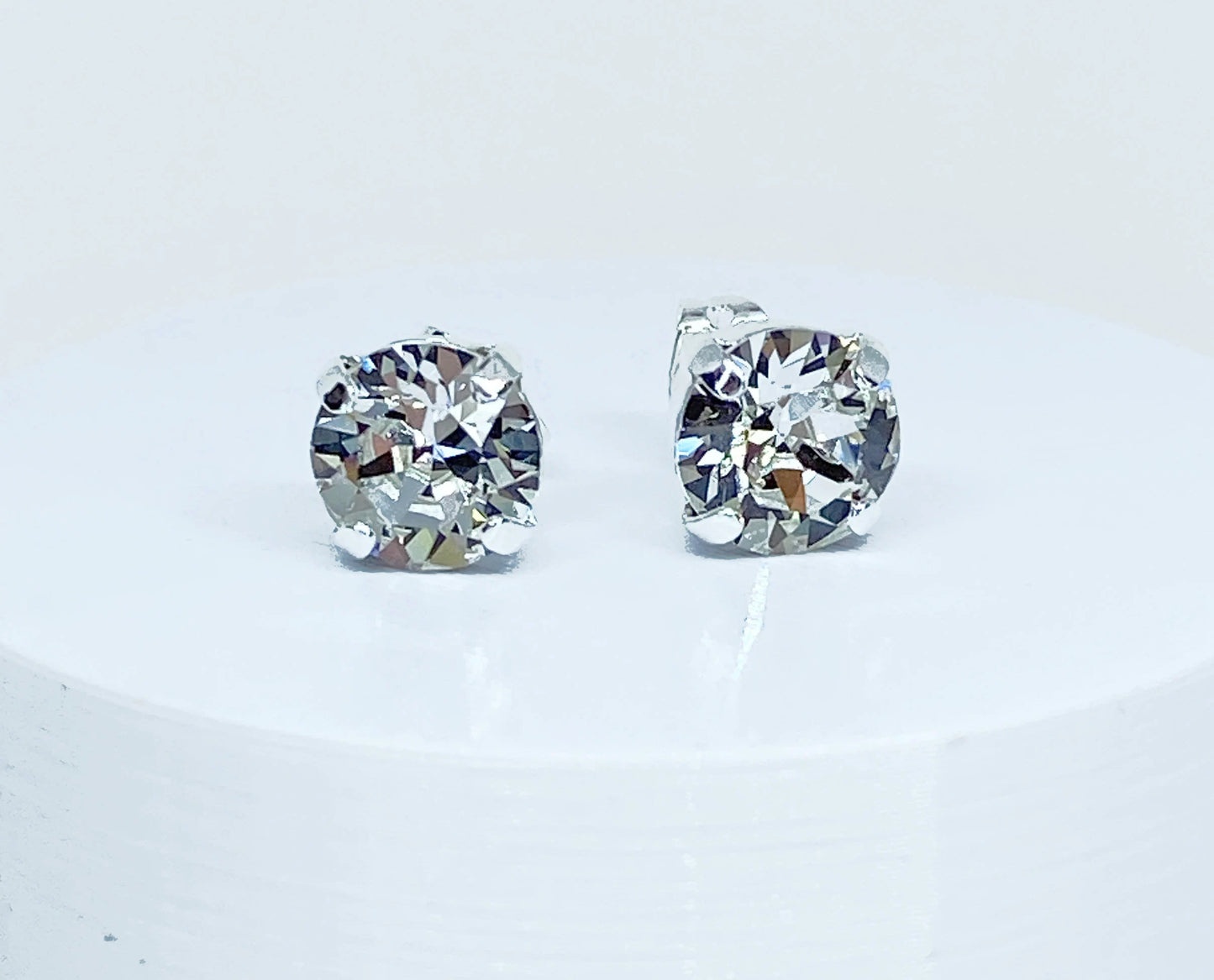 Swarovski Crystal 8mm Crystal Stud Earrings in Clear