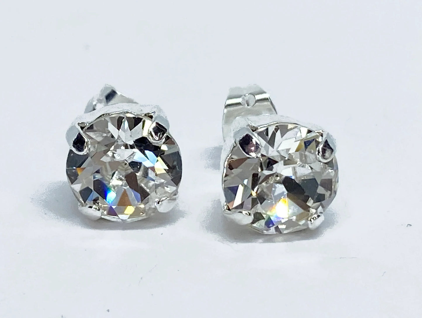 Swarovski Crystal 8mm Crystal Stud Earrings in Clear