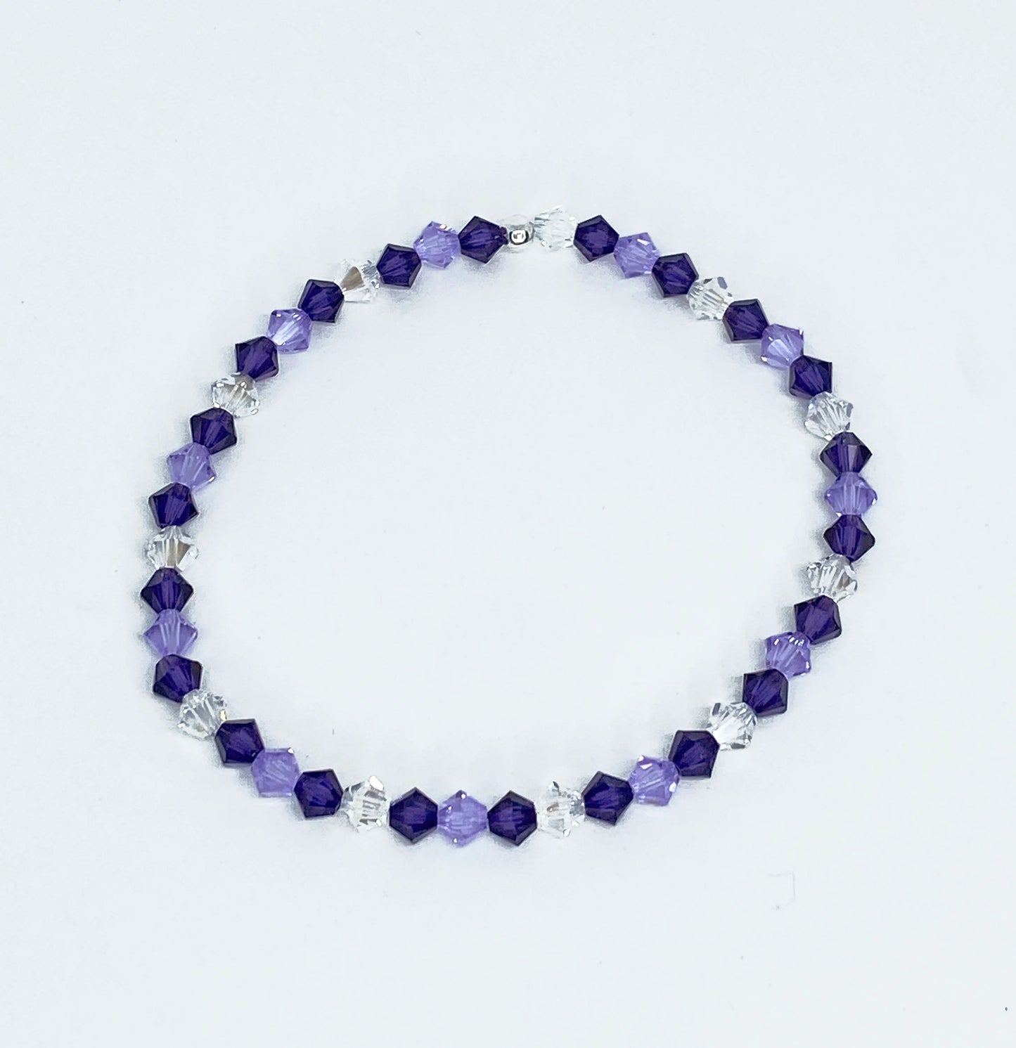 Swarovski Crystal Stretch Accent Bracelet in Purple Violet