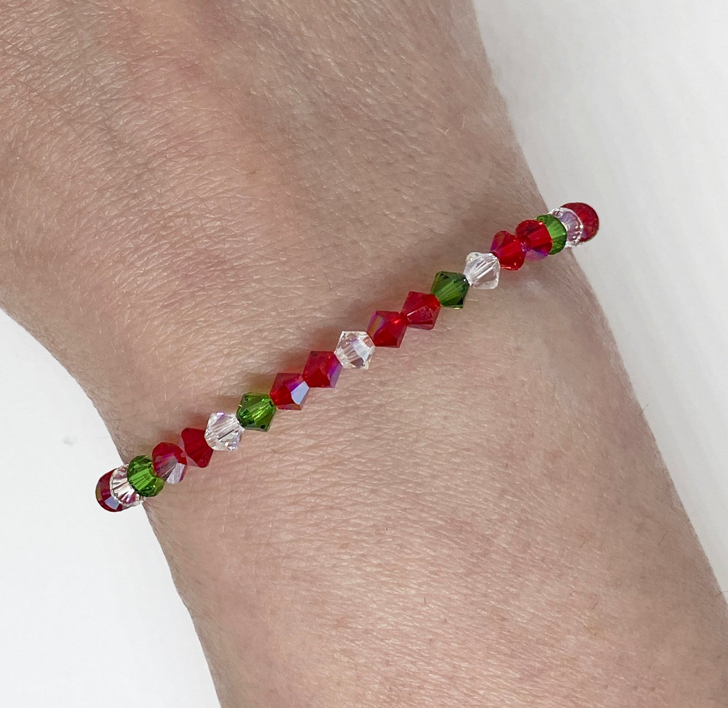 Swarovski Crystal Stretch Accent Bracelet in Strawberry Field