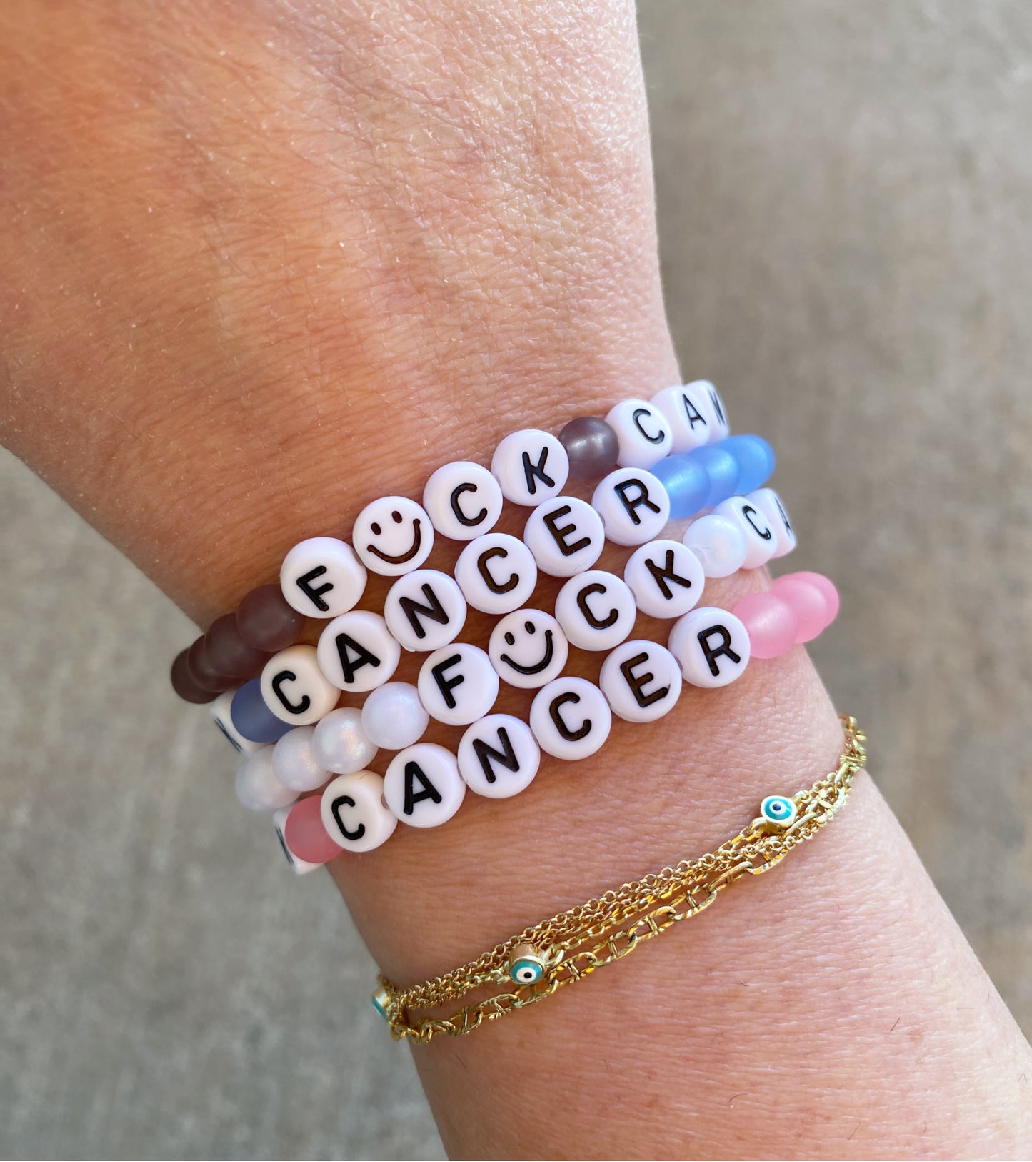 F*CK CANCER Limited Edition Charity Bracelet supporting the American Cancer Society