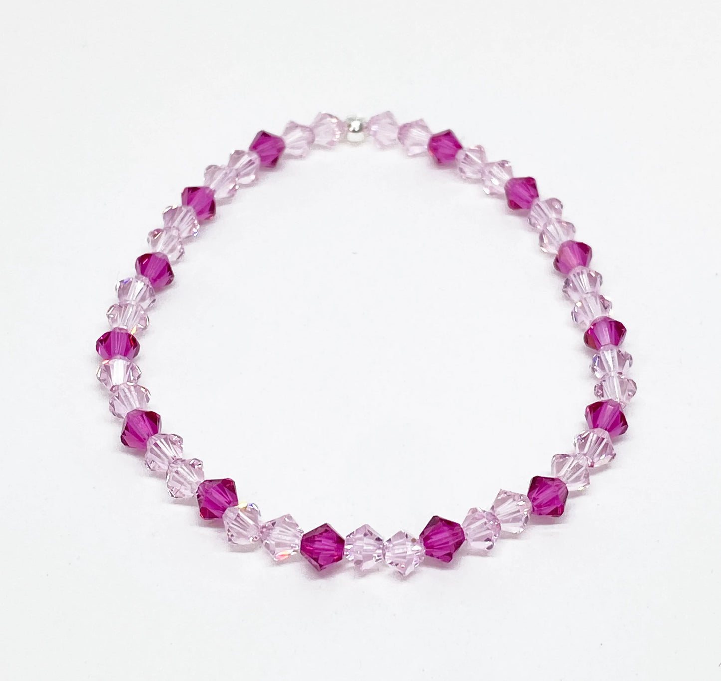 Swarovski Crystal Bracelet in Flirty - with Fuchsia and Rosaline Swarovski Crystals