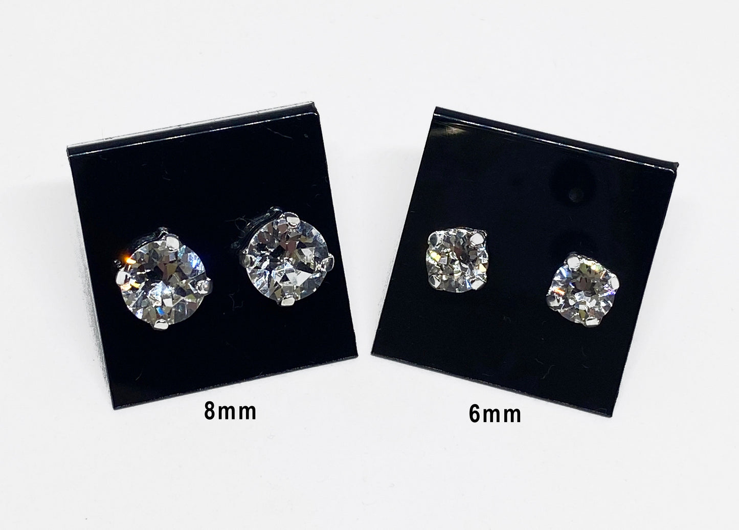 Swarovski Crystal 6mm Crystal Stud Earrings in Clear Crystal