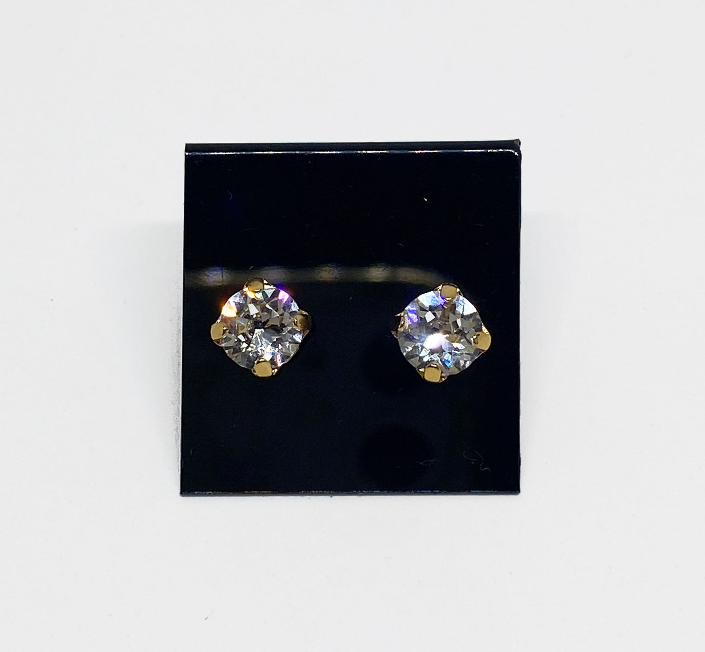 Swarovski Crystal 6mm Crystal Stud Earrings in Clear Crystal