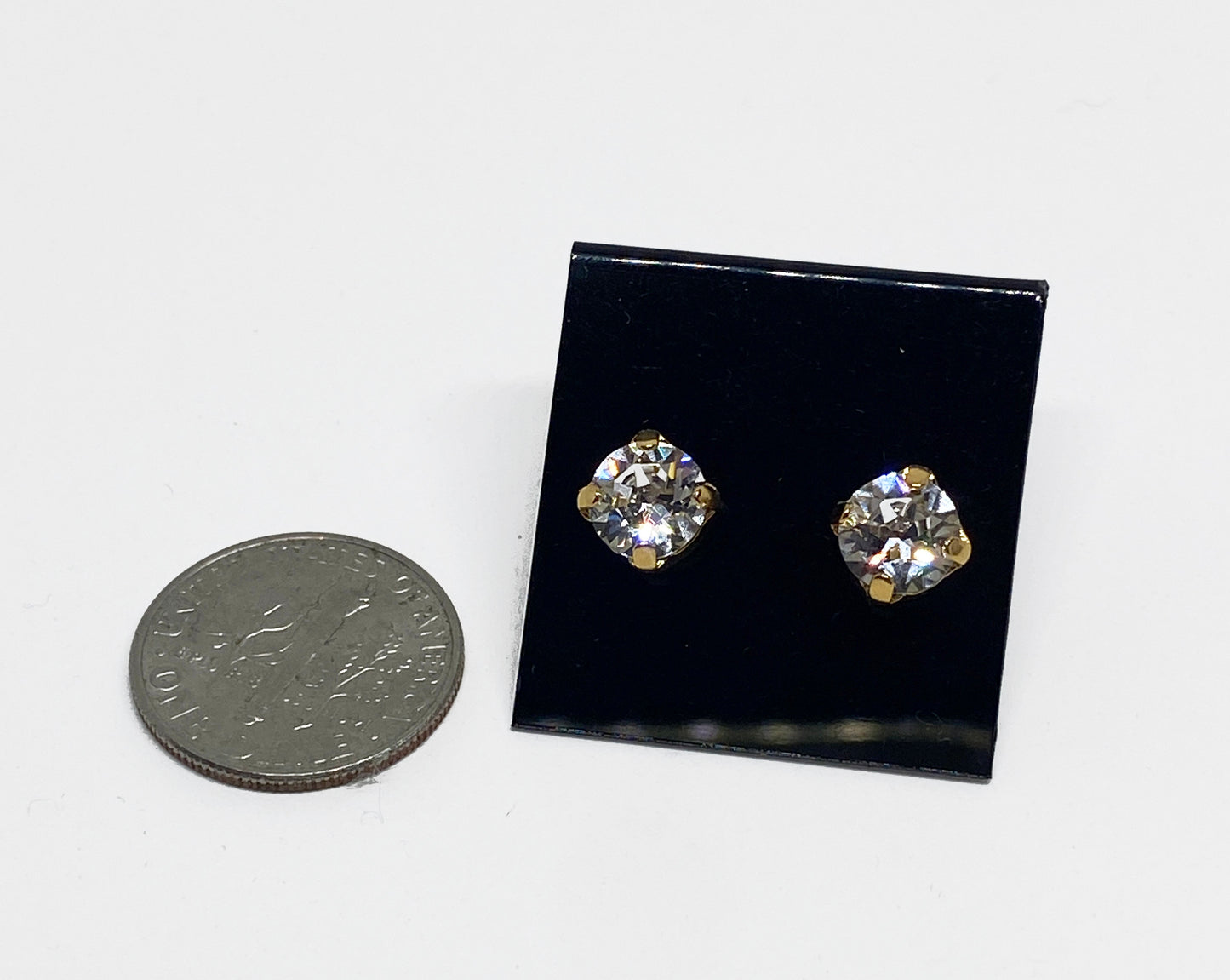 Swarovski Crystal 6mm Crystal Stud Earrings in Clear Crystal