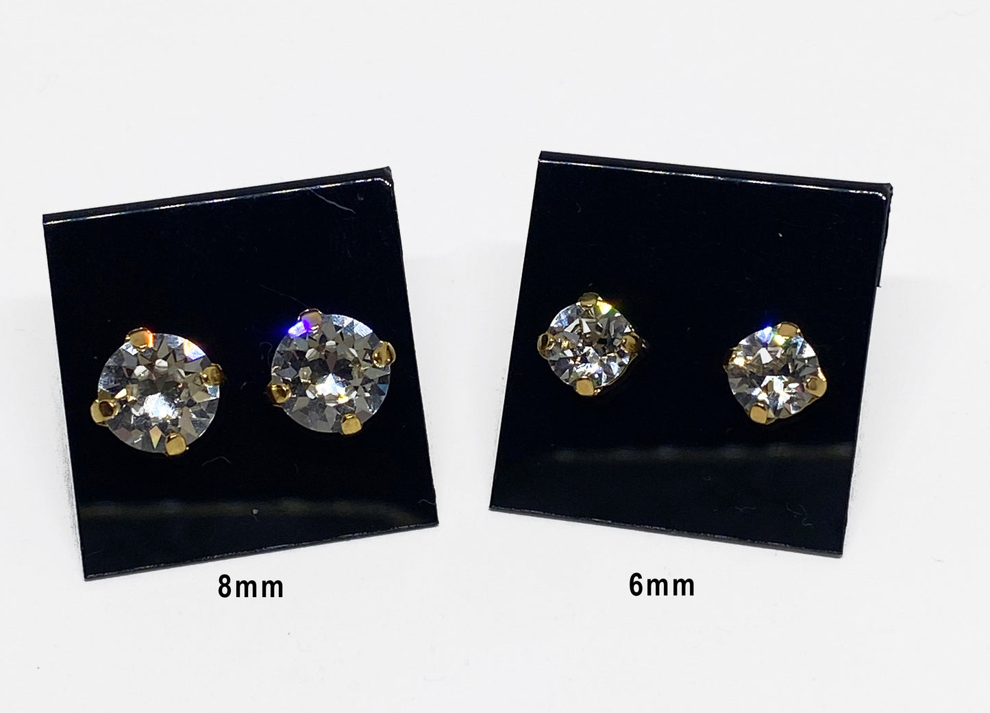 Swarovski Crystal 6mm Crystal Stud Earrings in Clear Crystal