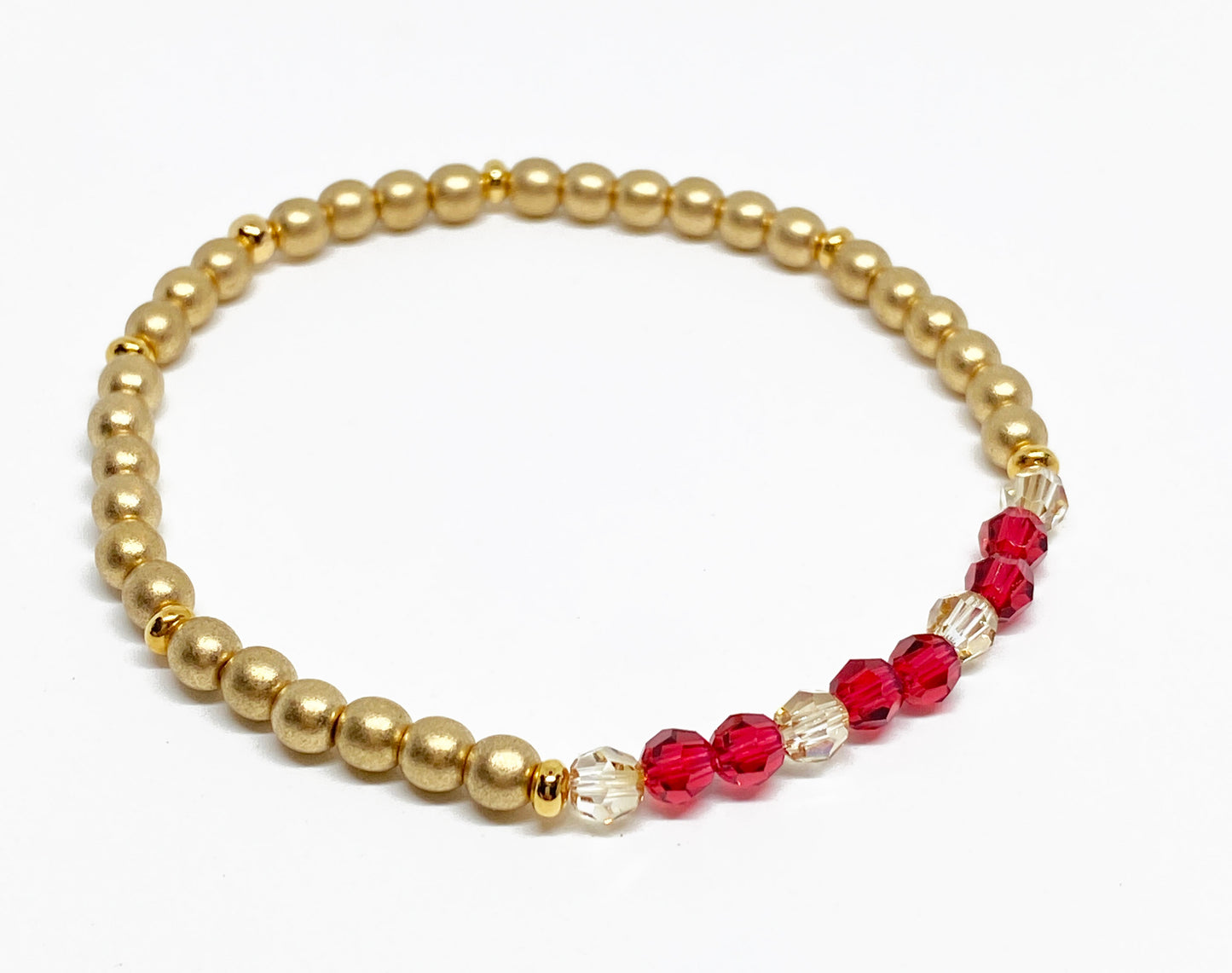 Swarovski Round Crystal Holiday Bracelet in Merriest Glow, Gold, Swarovski Crystal