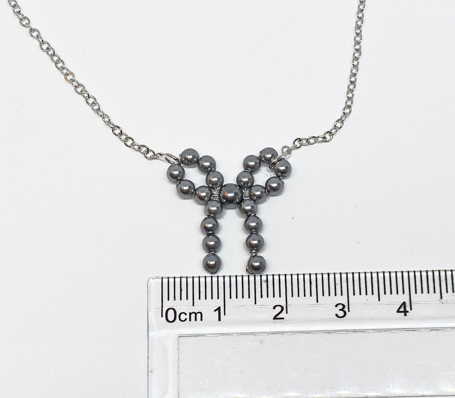 Swarovski Pearl Bow Necklace on Chain