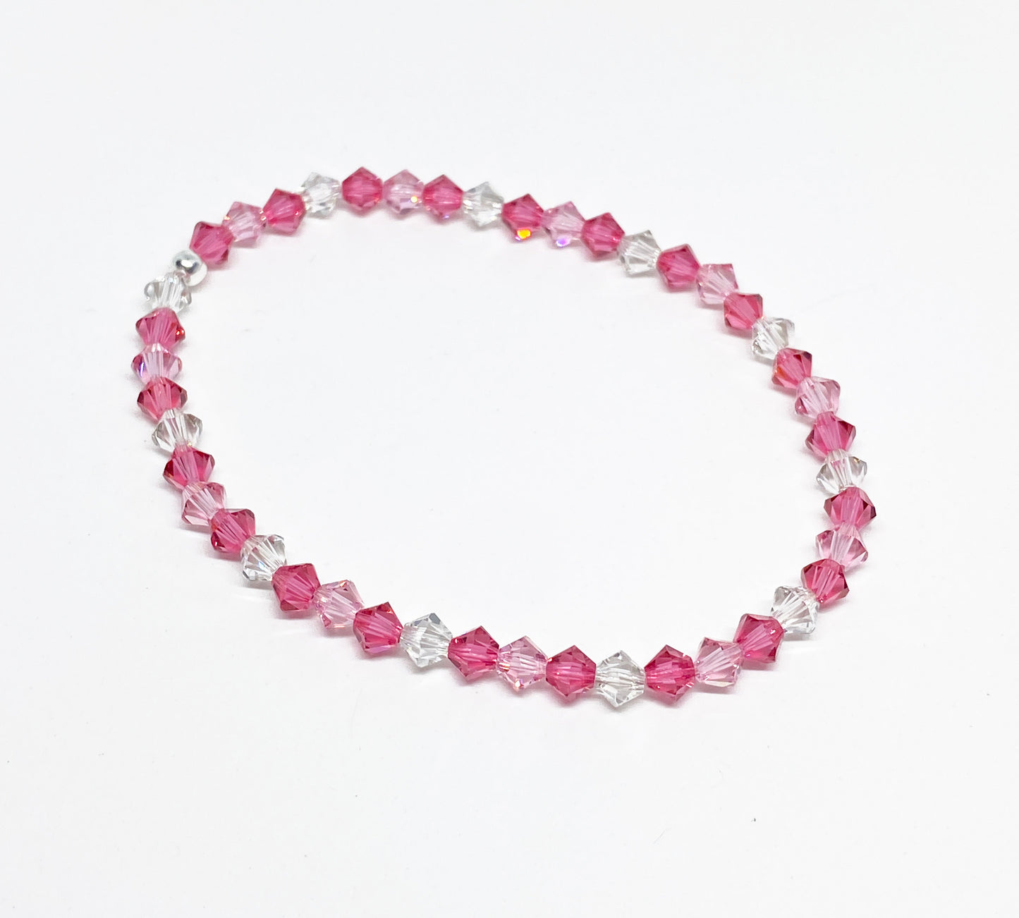 Swarovski Crystal Bracelet in Cupid's Kiss - with Light Pink Swarovski Crystals