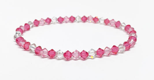 Swarovski Crystal Bracelet in Cupid's Kiss - with Light Pink Swarovski Crystals