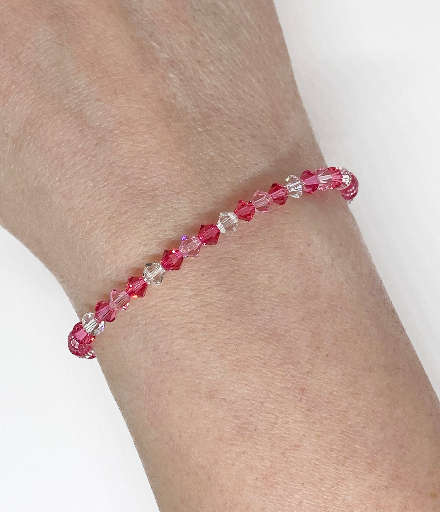 Swarovski Crystal Bracelet in Cupid's Kiss - with Light Pink Swarovski Crystals