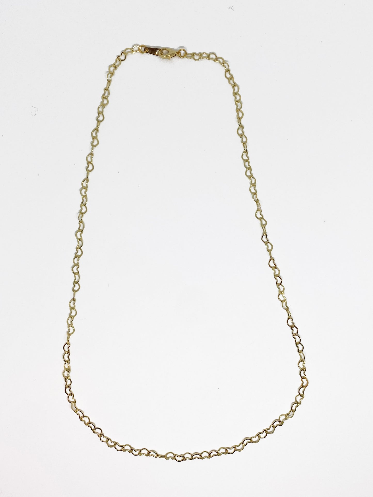 Dainty Mini Heart Link Necklace in Gold