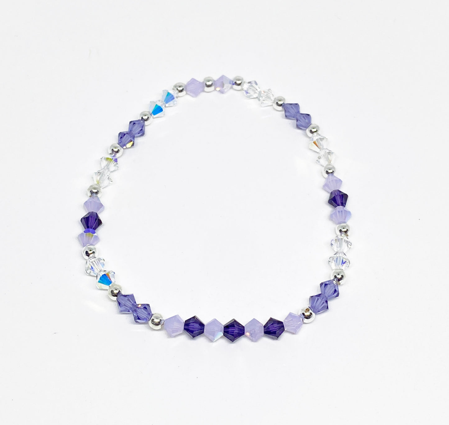 Swarovski Crystal Stretch Accent Bracelet in Sugar Plum